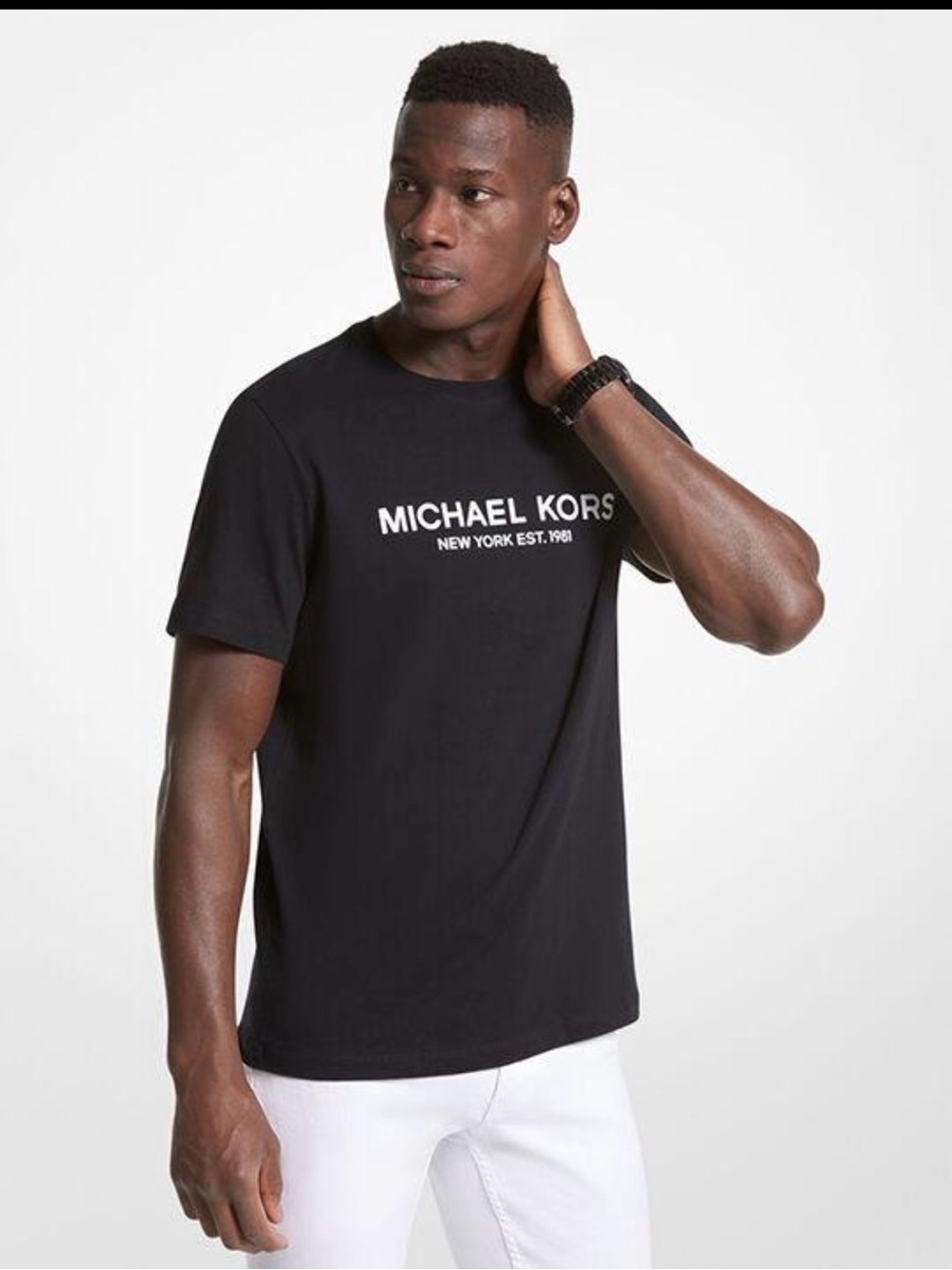 Michael Kors New York Est. 1981 Logo Tee Black Men’s XS